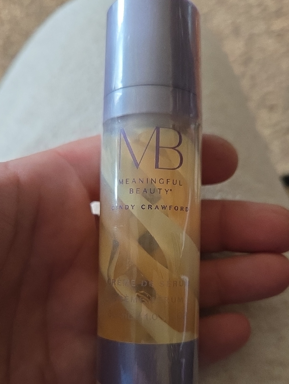 Meaningful Beauty Yellow and Lavender Skincare Pump Bottle